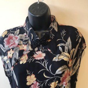 Vintage Mandarin Style Cocktail /Evening dress